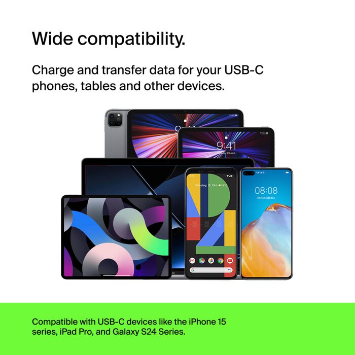 Belkin BoostCharge USB-A to USB-C Braided Cable, 1M, Black