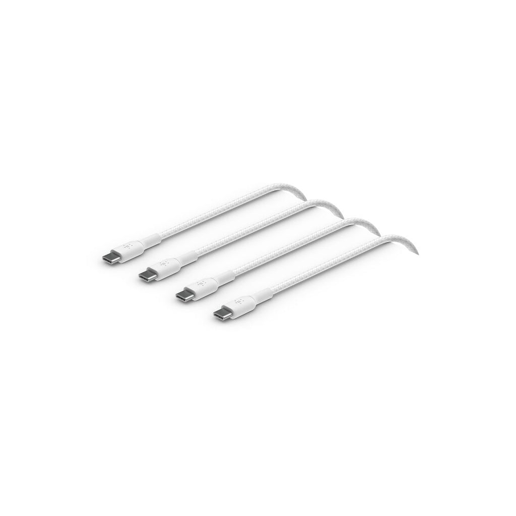 Belkin BoostCharge braided USB-C to USB-C 2M, White, 2pack