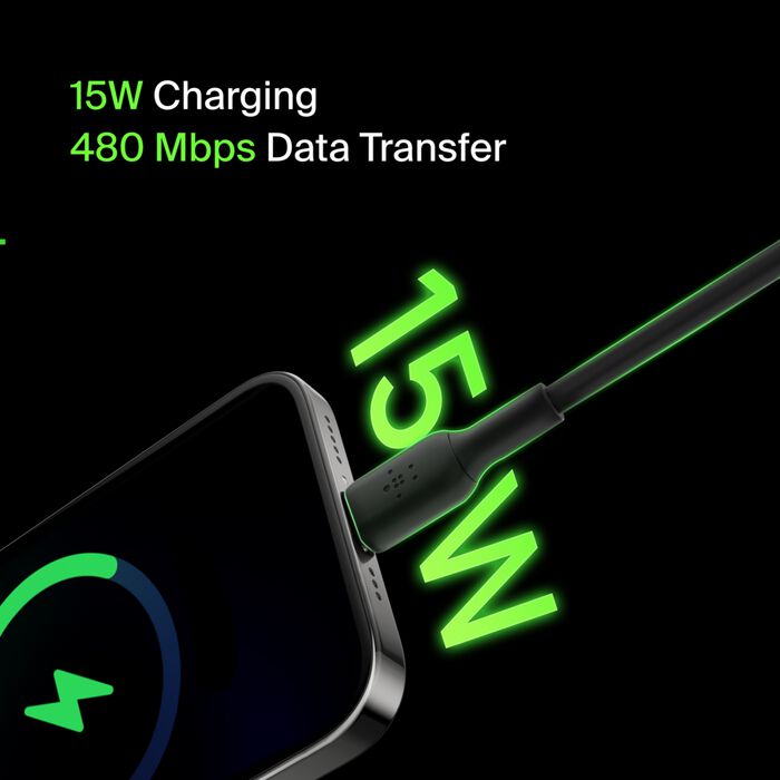 Belkin BoostCharge USB-C to USB-A Cable, 1M, Black