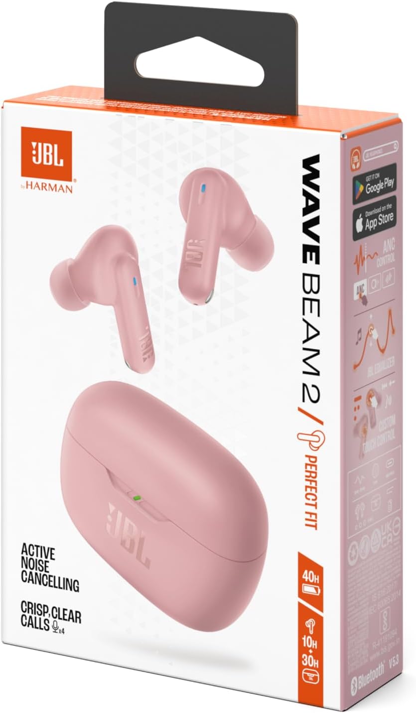JBL Wave Beam 2 True Wireless Headphones PINK