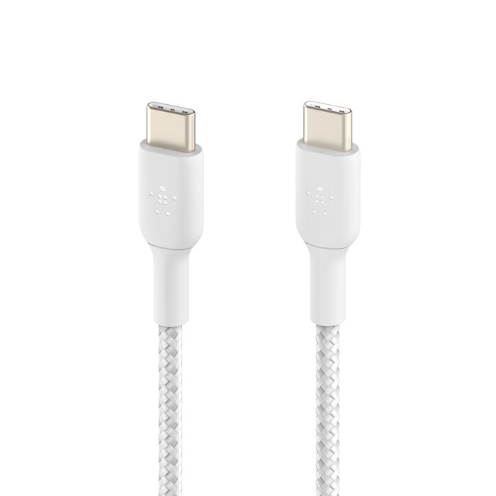 Belkin BoostCharge braided USB-C to USB-C 1M, White, 2pack