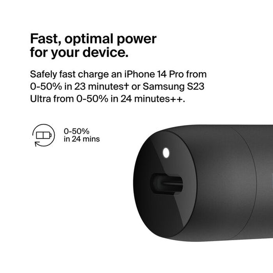 Belkin BoostCharge USB-C PD Car Charger 30W