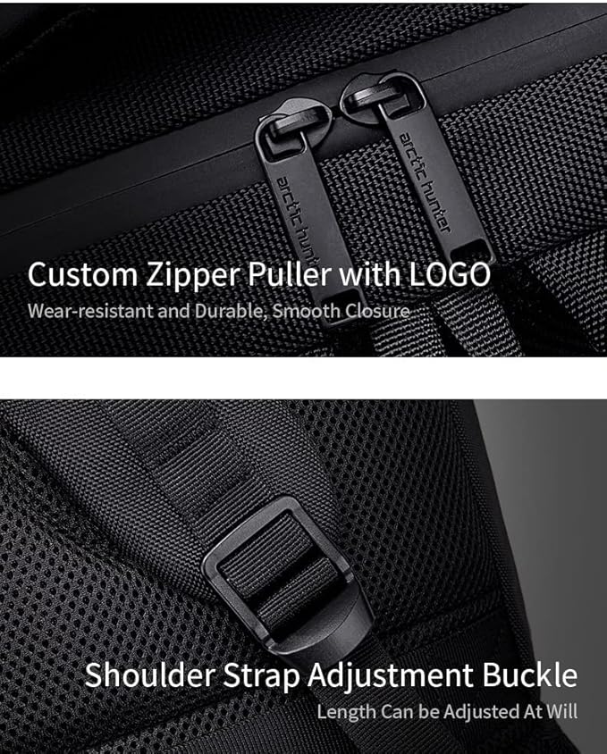 arctic hunter Backpack 15.6 Inch Laptop Bag Water-Resistant Slim Business Backpack for Office Travel School Smart Bag with USB Port