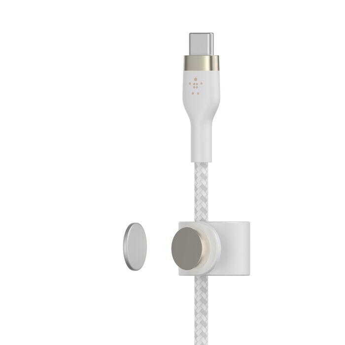 Belkin BoostCharge PRO Flex USB-C to USB-C Braided Silicone Cable, 1M, White