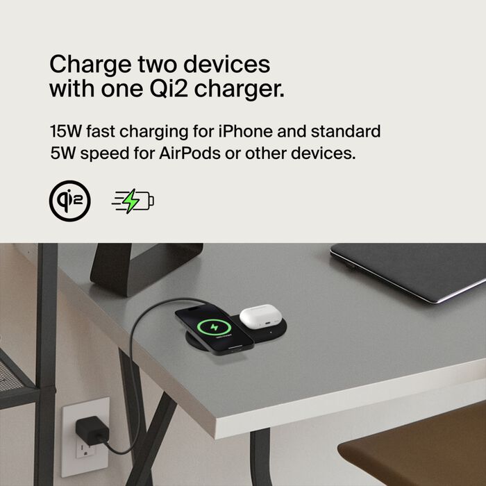 Belkin BoostCharge Pro
2-in-1 Magnetic Wireless Charging Pad with Qi2 15W