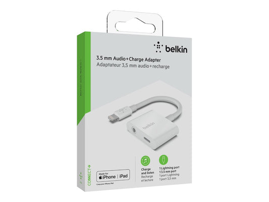belkin 3.5 mm Audio + Charge Adapter Made for iPhone, iPad