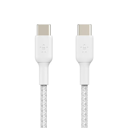 Belkin BoostCharge braided USB-C to USB-C 2M, White, 2pack
