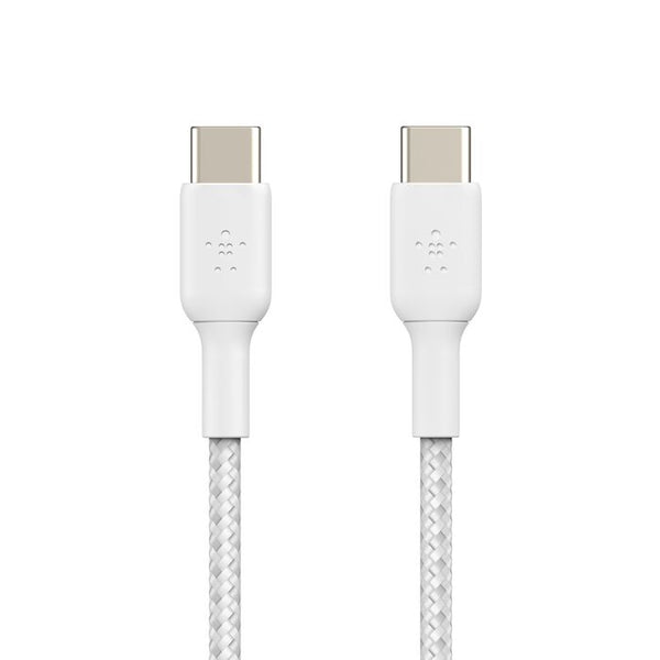 Belkin BoostCharge braided USB-C to USB-C 2M, White, 2pack