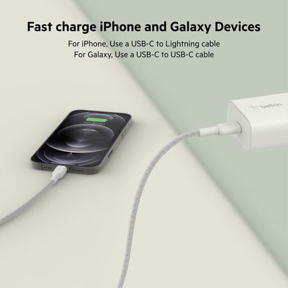 Belkin 25W USBC PD WALL CHARGER & 1M PVC C-C, WHT