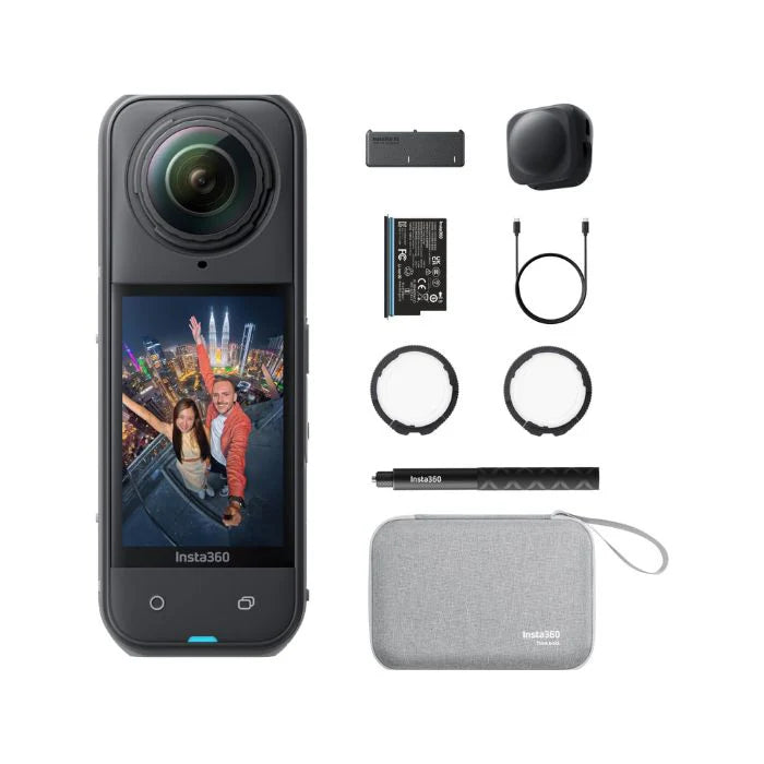 Insta360 X5 Essentials Bundle X5 Camera + Extra Battery + 114cm Invisible Selfie Stick