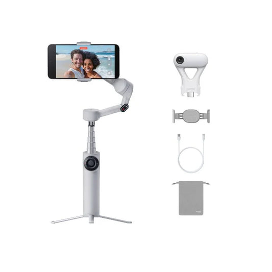 Insta360 Flow 2 Gimbal Stabilizer AI Tracker Bundle- Grey