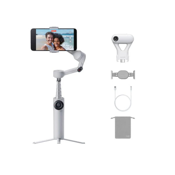 Insta360 Flow 2 Gimbal Stabilizer AI Tracker Bundle- Grey