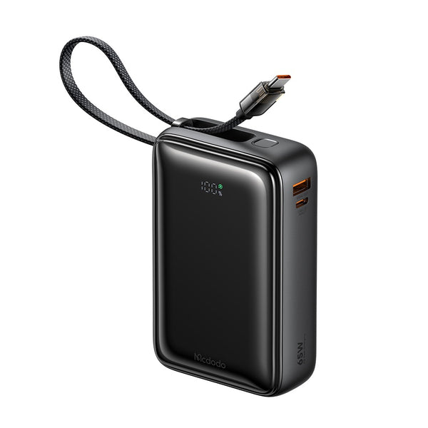 Mcdodo  20000mAh 65W Power Bank with Built-in USB-C Cable & Digital Display