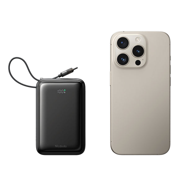Mcdodo  20000mAh 65W Power Bank with Built-in USB-C Cable & Digital Display