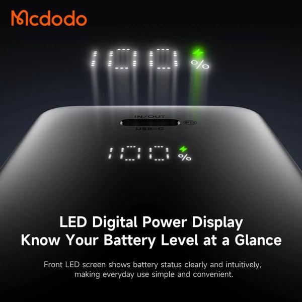 Mcdodo FreeGo 10000mAh 30W 3-in-1 Power Bank - Gray