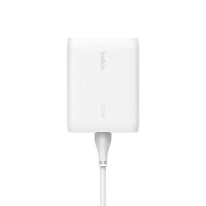 Belkin BoostCharge PRO 200W 4-Ports GaN Desktop Charger (140W C1+C2 Max, 60W C3+C4 Max)