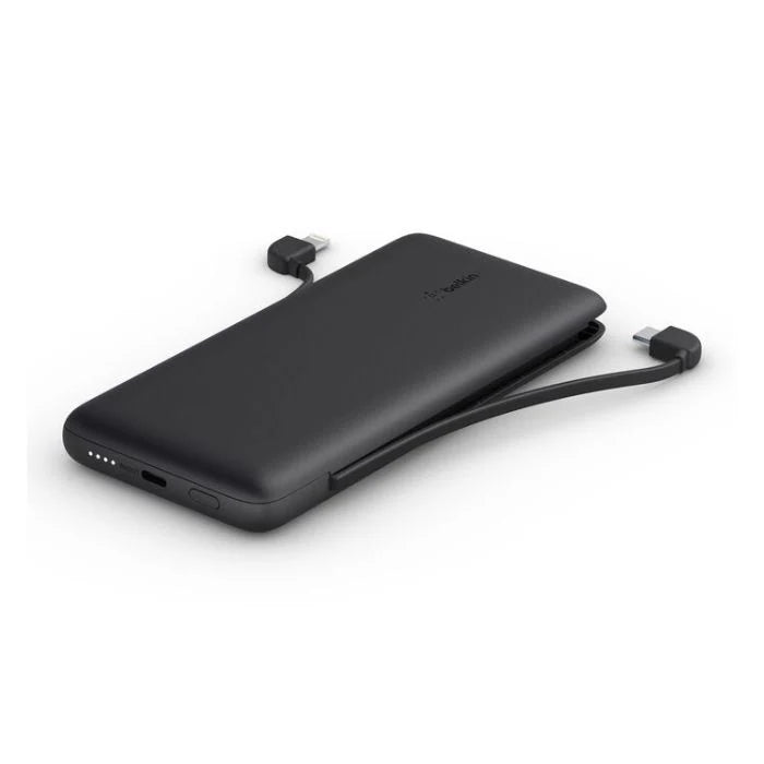Belkin 10K USB-C Power Bank with Integrated Cables Black