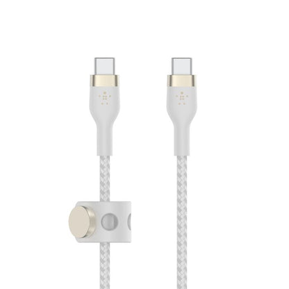 Belkin BoostCharge PRO Flex USB-C to USB-C Braided Silicone Cable, 1M, White