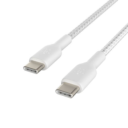 Belkin BoostCharge braided USB-C to USB-C 2M, White, 2pack