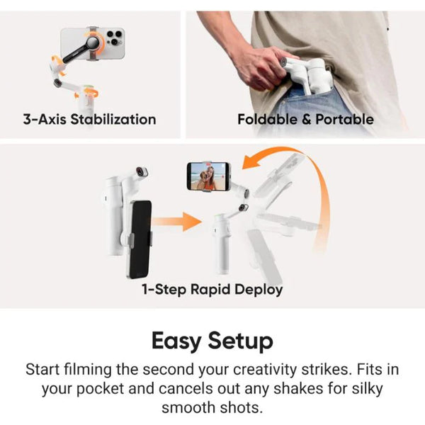 Insta360 Flow 2 Pro AI Tracker Bundle - Grey
