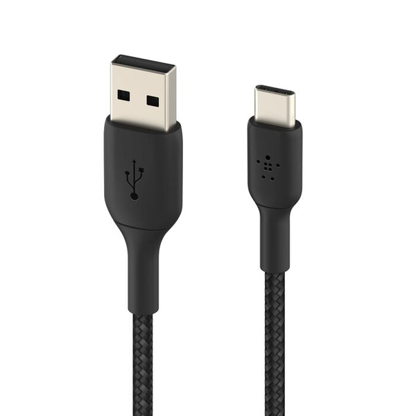 Belkin BoostCharge USB-A to USB-C Braided Cable, 1M, Black