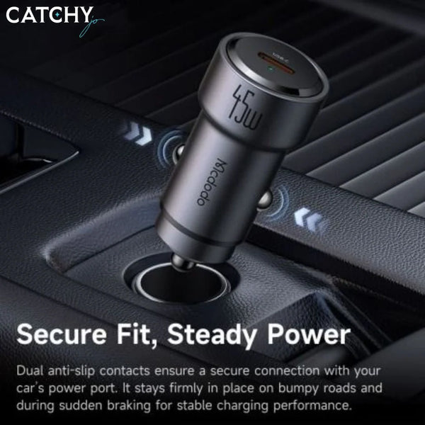Mcdodo 30W PD Car Charger with C to C Cable Fast Charging - Black