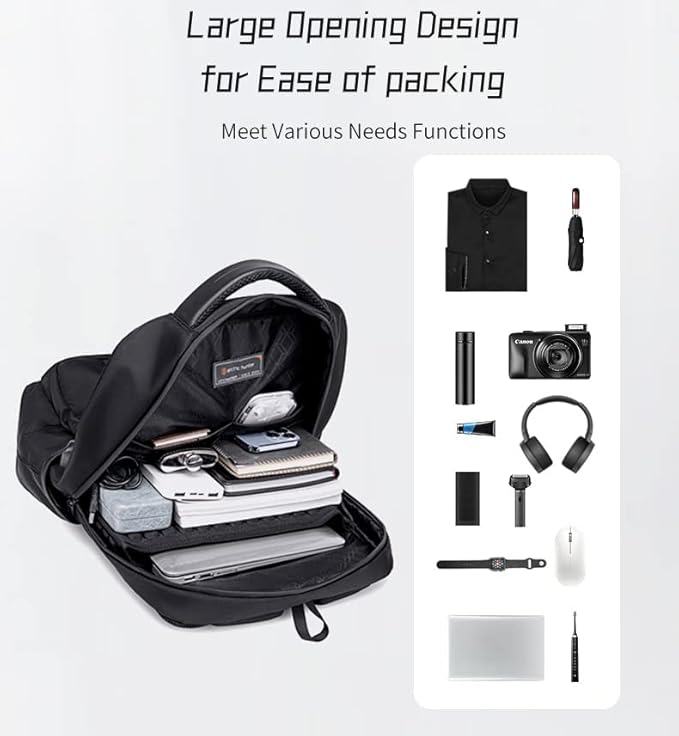 arctic hunter Backpack 15.6 Inch Laptop Bag Water-Resistant Slim Business Backpack for Office Travel School Smart Bag with USB Port