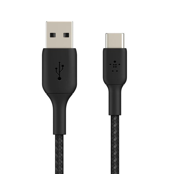 Belkin BoostCharge USB-A to USB-C Braided Cable, 2M, Black