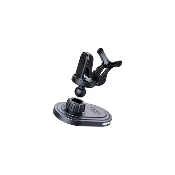 Mcdodo transparent magnetic wireless charging car mount - BLACK