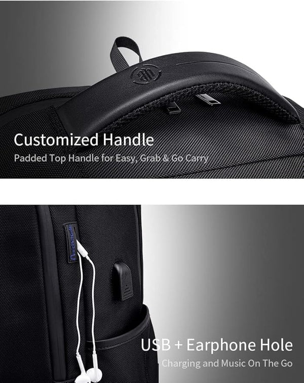 Arctic hunter Backpack 15.6 Inch Laptop Bag Water-Resistant Slim Business Backpack for Office Travel School Smart Bag with USB Port
