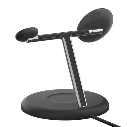 Belkin BoostCharge 3-in-1 Magnetic Charging Stand with Qi2 Fast Wireless Charging 15W, Black
