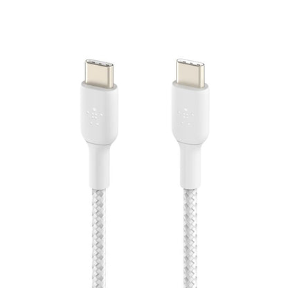 Belkin BoostCharge braided USB-C to USB-C 1M, White, 2pack