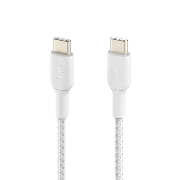 Belkin BoostCharge braided USB-C to USB-C 1M, White, 2pack