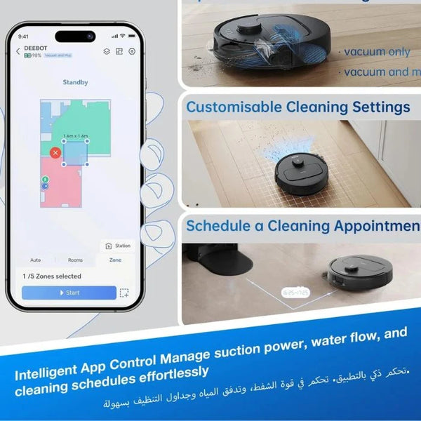 Ecovacs Deebot N20e Robot Vacuum Cleaner with Mop