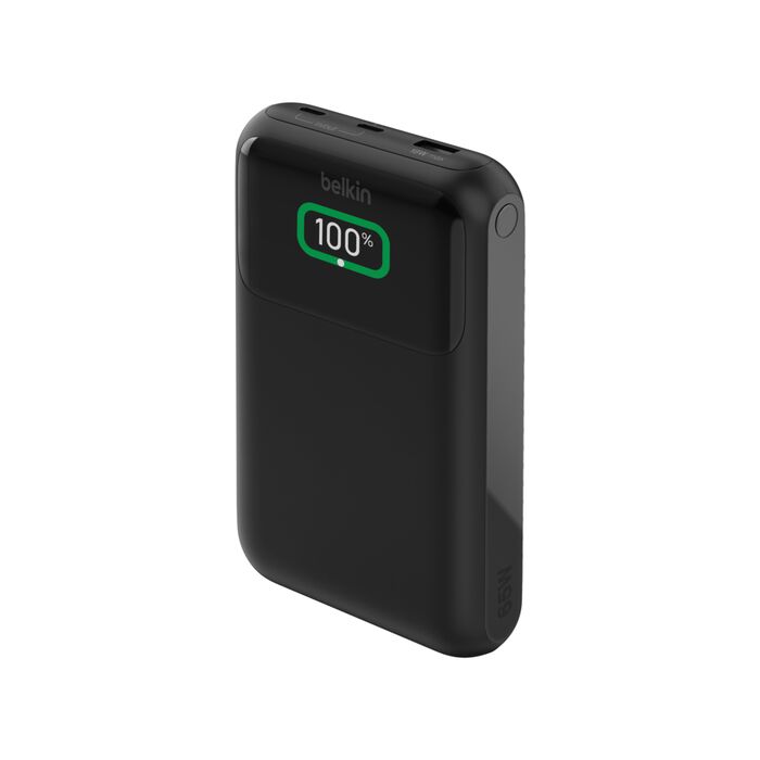 Belkin BoostCharge Pro 3-Port Laptop Power Bank 20K, 65W PD, Black
