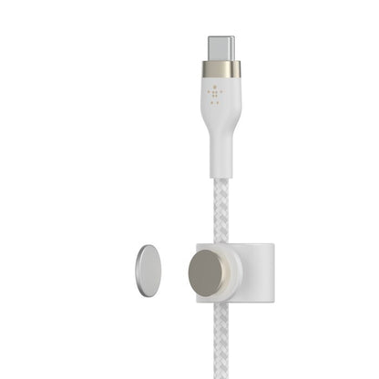 Belkin BoostCharge PRO Flex USB-C to USB-C Braided Silicone Cable, 1M, White