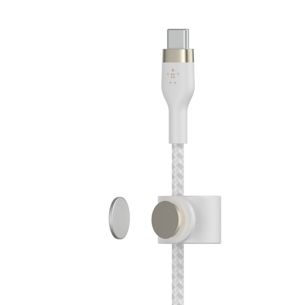 Belkin BoostCharge PRO Flex USB-C to USB-C Braided Silicone Cable, 1M, White