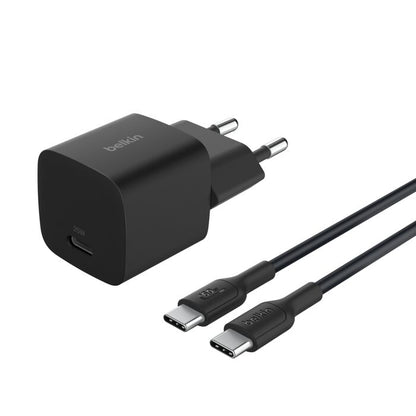 Belkin 25W USBC PD WALL CHARGER & 1M PVC C-C, BLK