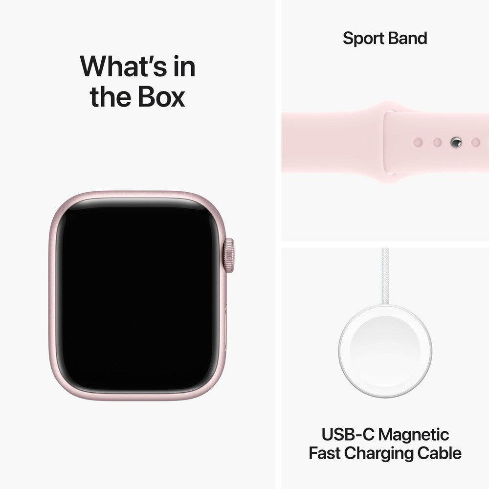 Apple Watch Series 9 GPS 45MM Pink Aluminium Case with Light Pink Sport