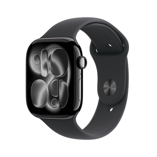 Apple Watch Series 11 GPS 42mm Jet Black Aluminium Case with Black Sport Band