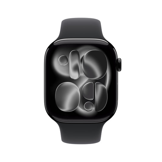 Apple Watch Series 11 GPS 42mm Jet Black Aluminium Case with Black Sport Band