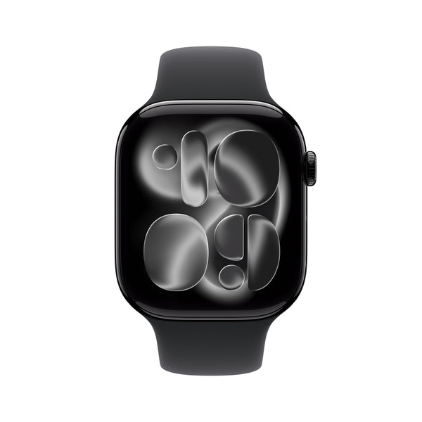 Apple Watch Series 11 GPS 46mm Jet Black Aluminium Case with Black Sport Band
