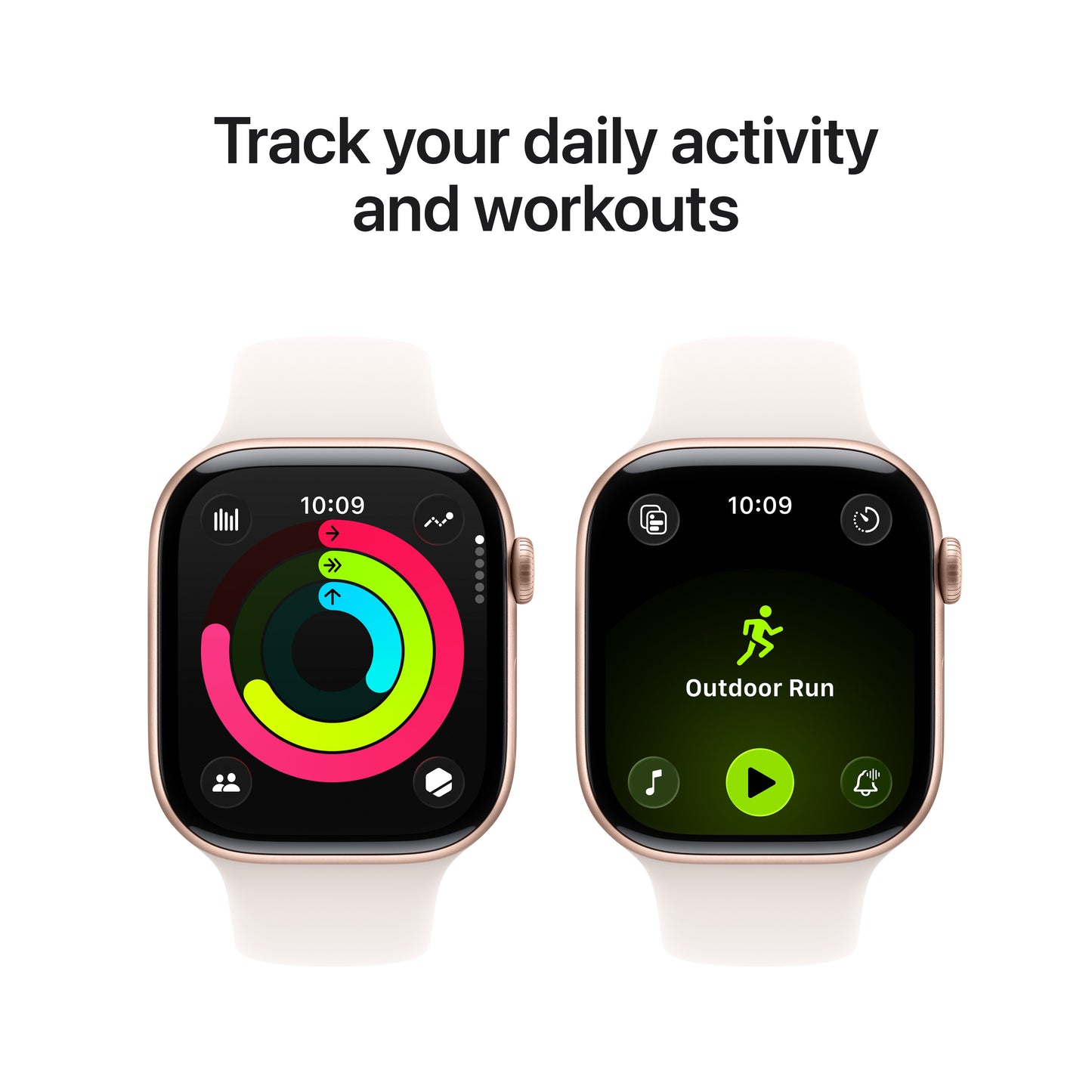 Apple Watch Series 11 GPS 46mm Rose Gold Aluminium Case with Light Blush Sport Band