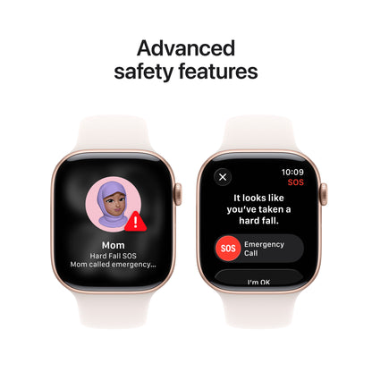 Apple Watch Series 11 GPS 46mm Rose Gold Aluminium Case with Light Blush Sport Band