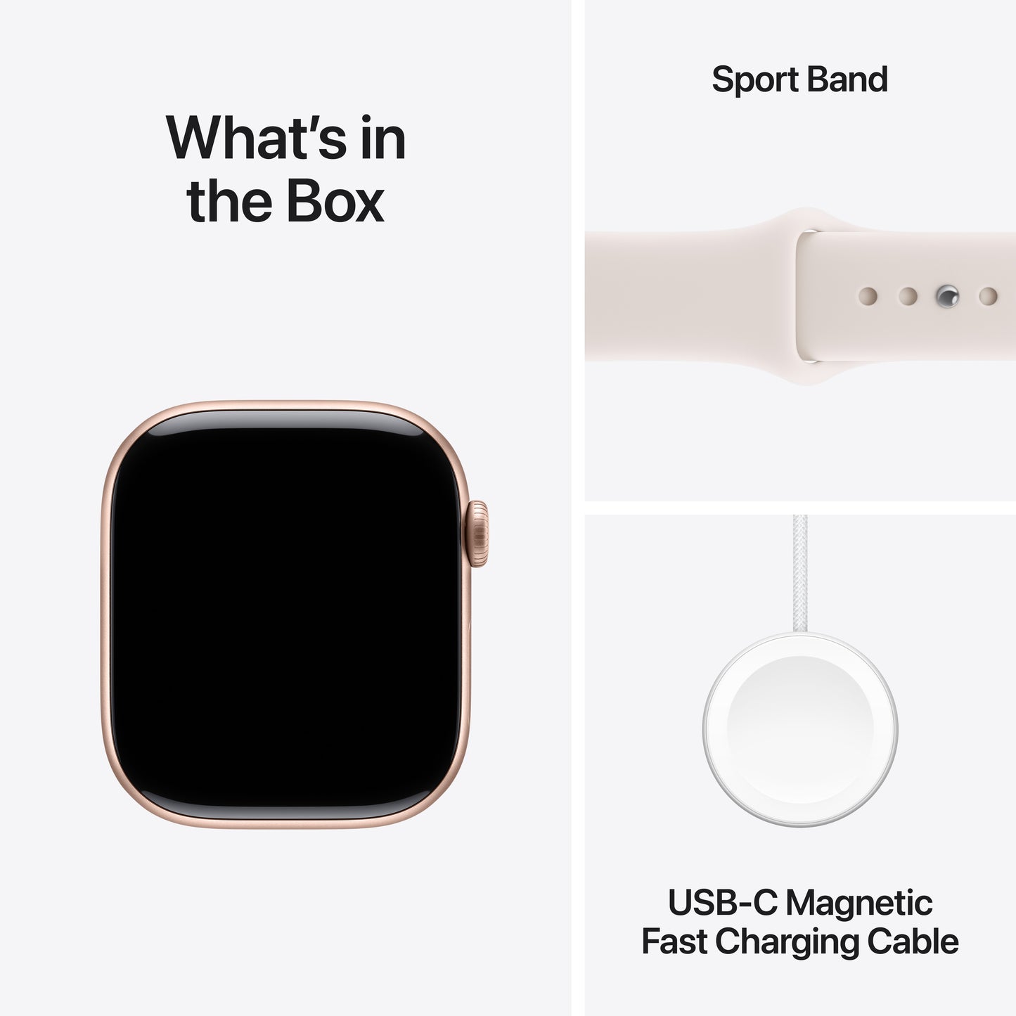 Apple Watch Series 11 GPS 46mm Rose Gold Aluminium Case with Light Blush Sport Band