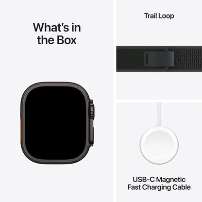 Apple Watch Ultra 2 GPS + Cellular 49mm Black Titanium Case with Dark Green Alpine Loop
