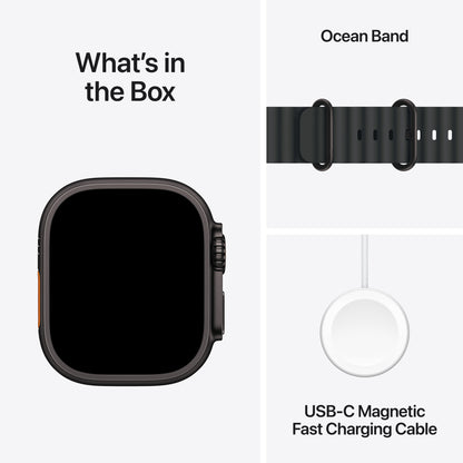 Apple Watch Ultra 3 GPS + Cellular 49mm Black Titanium Case with Black/Charcoal Trail Loop (Pre-Order)