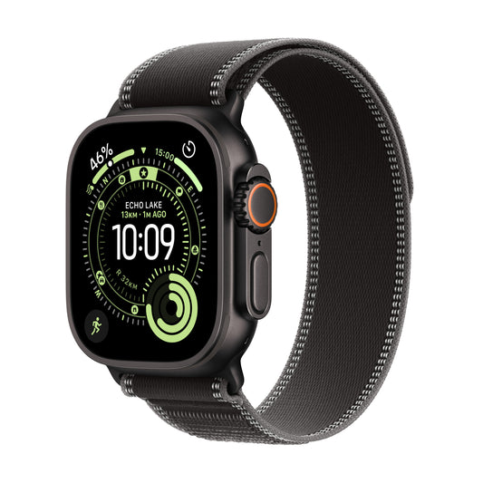 Apple Watch Ultra 3 GPS + Cellular 49mm Black Titanium Case with Black/Charcoal Trail Loop (Pre-Order)