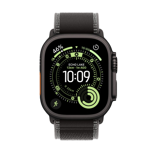 Apple Watch Ultra 3 GPS + Cellular 49mm Black Titanium Case with Black/Charcoal Trail Loop (Pre-Order)