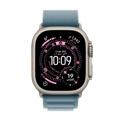 Apple Watch Ultra 3 GPS + Cellular 49mm Natural Titanium Case with Light Blue Alpine Loop